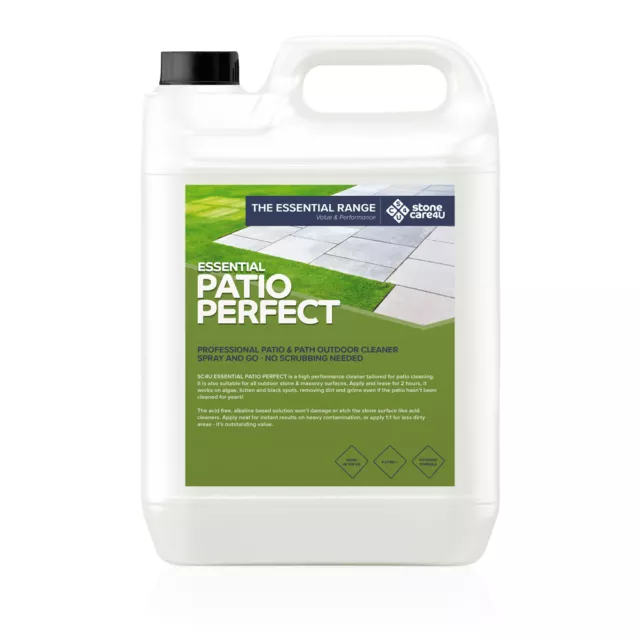 Patio Slab Cleaner Sandstone Limestone Porcelain Paving 5L  Easy-No Jet Washing