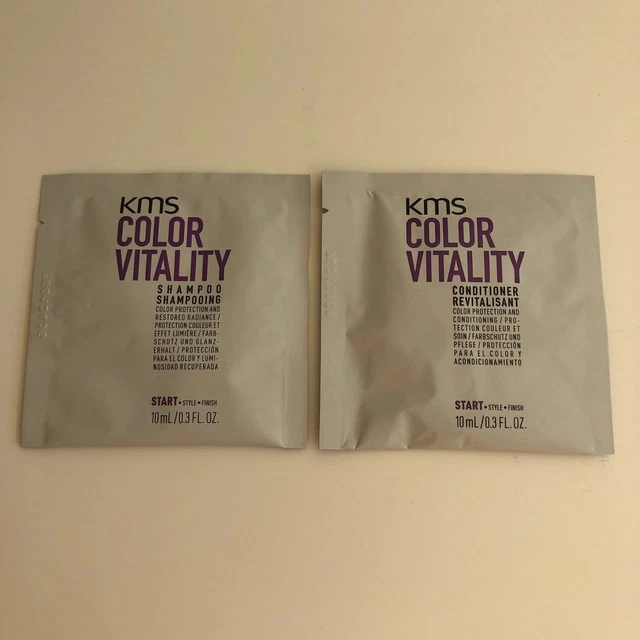 kms Color Vitality Shampoo & Conditioner Samples 10 + 10 pouches 0.3 oz each