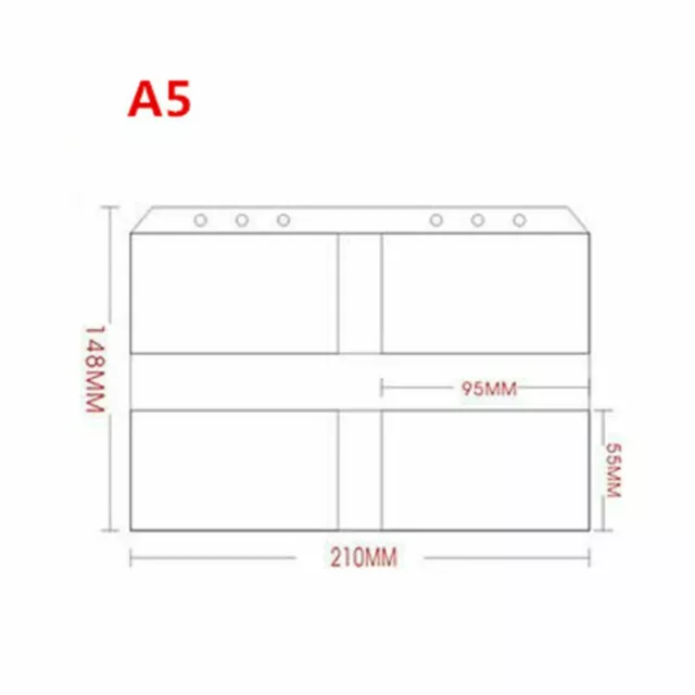 1PC A5/A6/A7 Envelope Business Card Document Storage Insert Refill Organiser