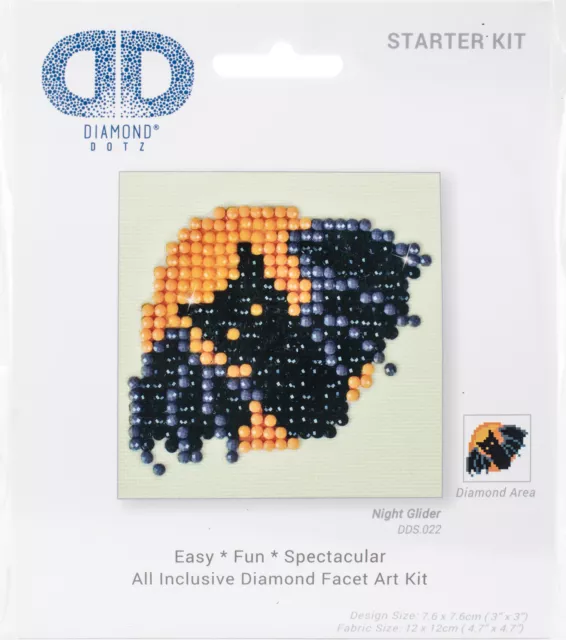 Diamond Dotz diamond Embroidery Facet Art Kit 4.75"X4.75"-Night Glider, DDS022