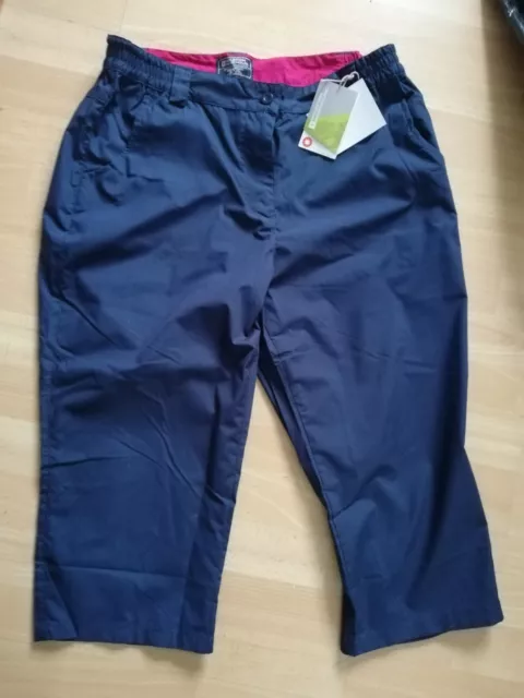 Mountain Warehouse Hiker  Womens Crop Capri Trousers Womens Navy Size 12 BNWT
