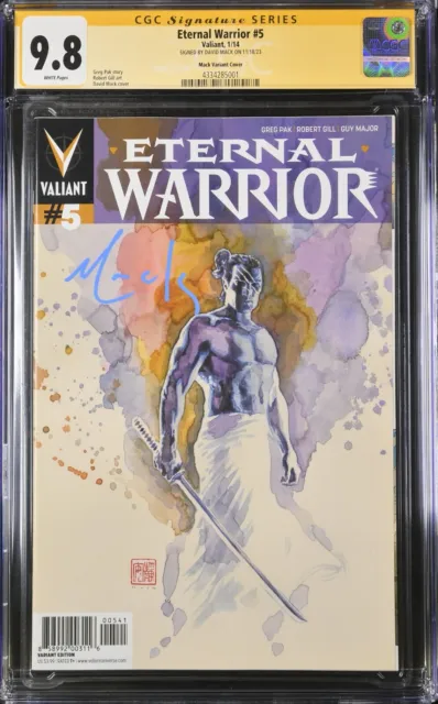 Eternal Warrior #5, 1 in 50 Variant CGC SS 9.8 Signed by David Mack Rare Valiant