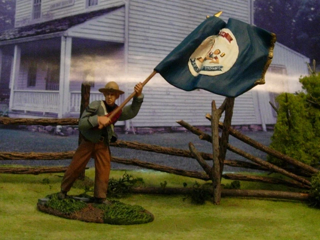 ACW Civil war Britains rare Reb Virginia Flag Valley # 17867 fit Britains K/C ACW Civil war Britains rare Reb Virginia Flag Valley # 17867 fit Britains K/C