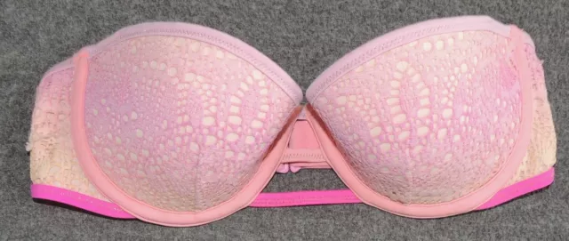 Victoria's Secret Bikini Top The Flirt Bandeau 32C 32 C Ombre Strapless SeXy VS