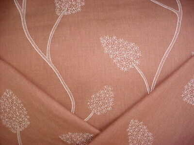 7-1/8Y Kravet Lee Jofa Rosewood Floral Linen Print Upholstery Fabric