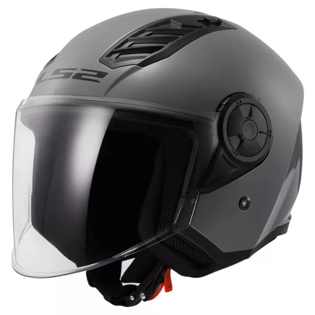 Casco Jet New Ls2 Airflow Ii 2 Of616 Grigio Nardo Lucido Prese D'aria