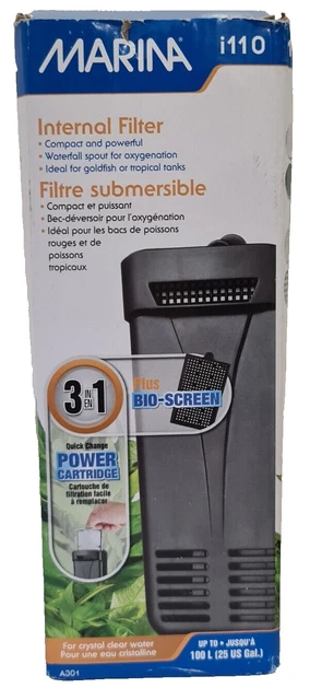 Marina i110 Internal Aquarium Filter Power Fish Tank Cartridge Media
