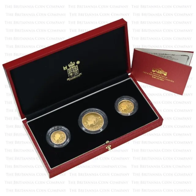 1996 Macau Mondjahr der Ratte 3 Münzen goldfestes Set 1000, 500 und 250 Pataca