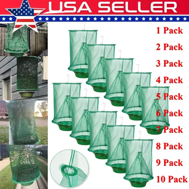 Ranch Fly Traps Outdoor Hanging Stable Fly Catcher Reusable Fly Killer Cage 2023