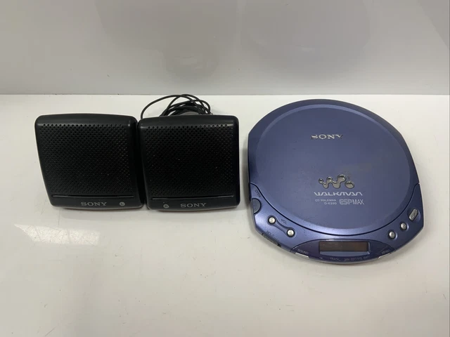 SONY D-E220 CD Walkman Stereo Compact Disc Player Blue Sony Speaker ...