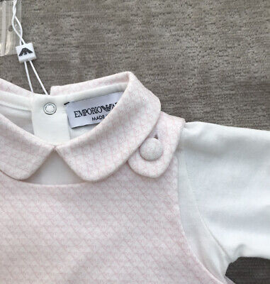 ARMANI vestito rosa per neonate età 6 Mesi BNWT RRP £ 170 3
