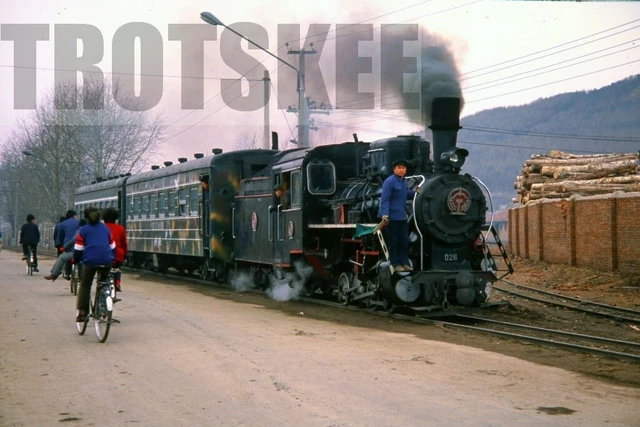 35mm Slide CR China Chinese Railways Steam Loco NG 026 Langxiang 1989 Original