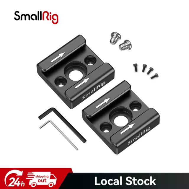 SmallRig Cold Shoe Mount Adapter (2pcs Pack) w/ 1/4" Thread for Camera Cage 2060