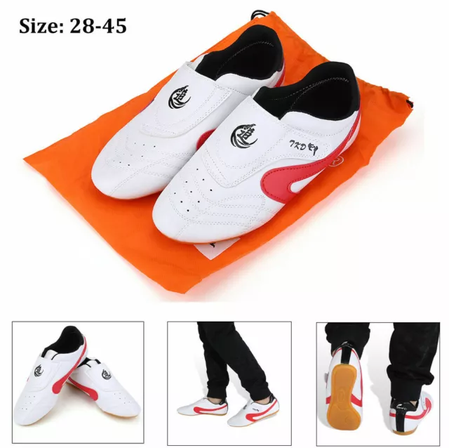 Adult Kids Kickboxing Taekwondo TKD Shoes Kung Fu Sneakers Trainers Tai Chi❤F