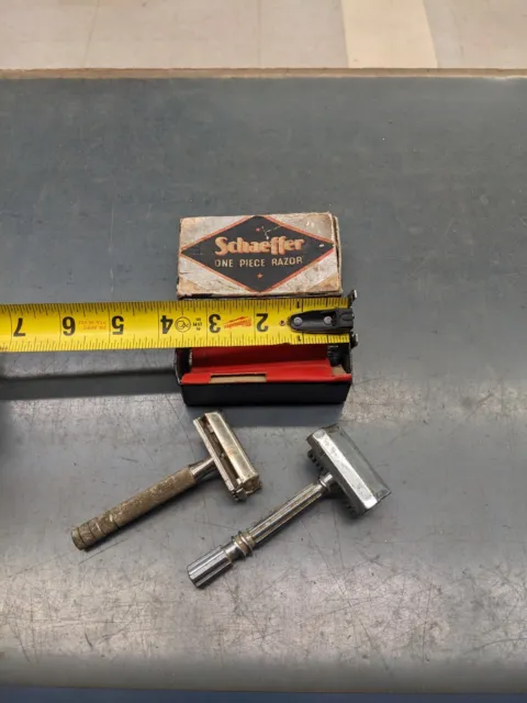 Antique GEM Micromatic Gillette SCHAEFFER BOX Safety blade single Razor Razors 2