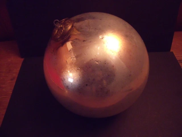 Lot De Boules De Noël Anciennes - Pleines Et Creuses - Verre Églomisé Et Mercurisé - Déco Vintage
