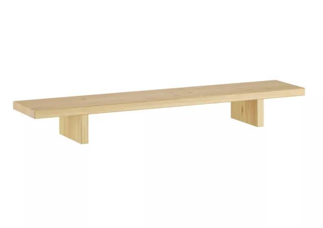 Support d'écran rehausse de table en pin naturel 100 cm