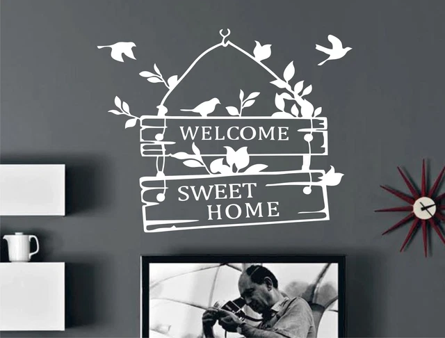 Adesivo Murale 2 set, Canne rosa e piante in vaso Adesivo Da Parete Come Decorazione Murale per Camera da Letto Soggiorno Asilo Nido Decorazioni Parete, Arte Fai Da Te Decorazioni, 108cm x