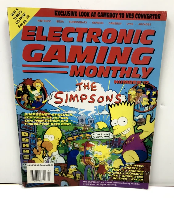 ELECTRONIC GAMING MONTHLY Issue 17 SIMPSONS Video Game Magazine