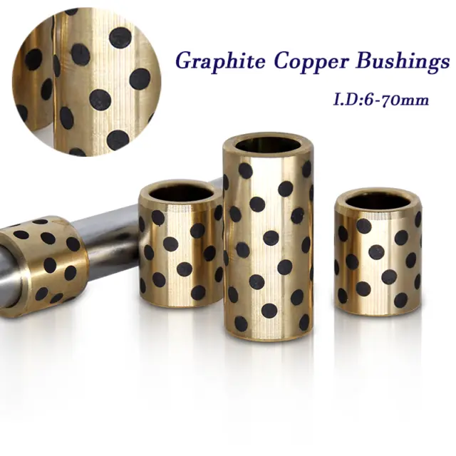 6-70mm Self-lubricating bearings Setting graphite Copper sleeve graphite bearing