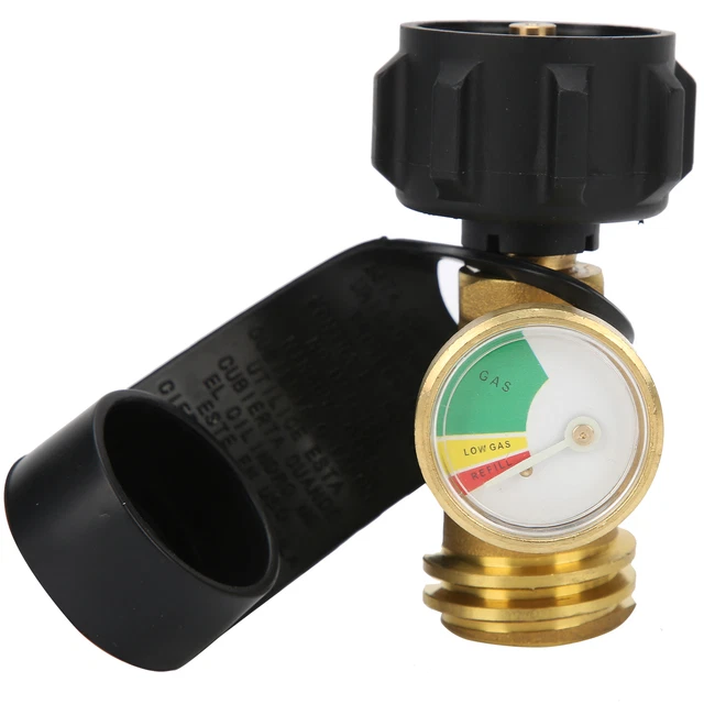 TYPE1 BRASS OUTDOOR Tank Adapter Gas Cylinder Pressure Gauge With US