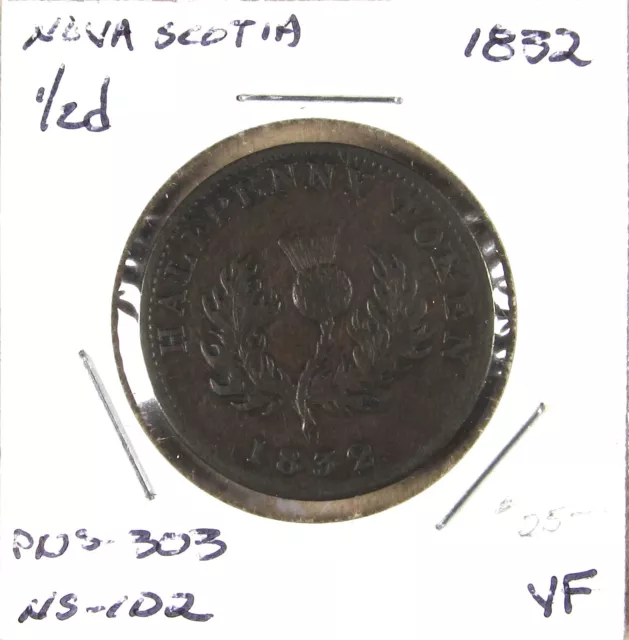 1832 Nova Scotia halfpenny token