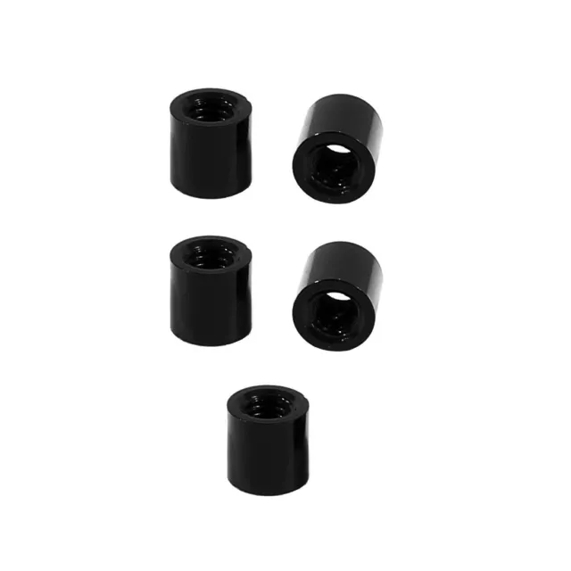 5Pcs M3 x 5mm Round Aluminum Column Alloy Standoff Spacer Stud Fastener Black