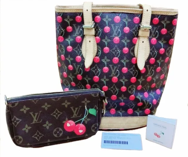Louis Vuitton, Bags, Louis Vuitton Cherry Bag Sac Fermoir Gm Monogram  Cerises Lizard Murakami Exotic