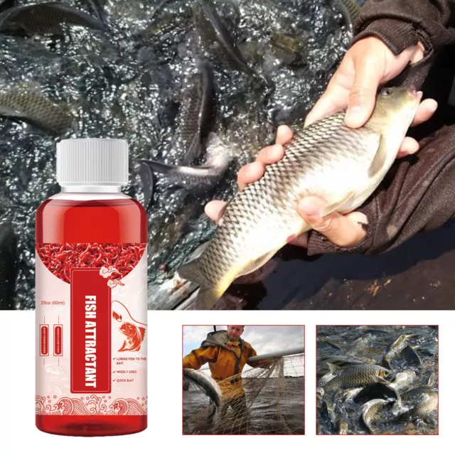 Red 40 Fishing Liquid,Red Ink Fishing,Red Worm Scent Fish Attractants for Baits