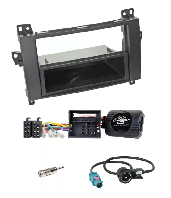 Clarion Lenkradinterface+ 2-DIN Radio Blende+Fach Mercedes Vito / Viano W639 Set