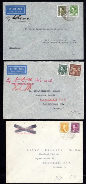 Irak 1930 Collection De Six Aérien Courrier Housses Tout Affranchis Avec King