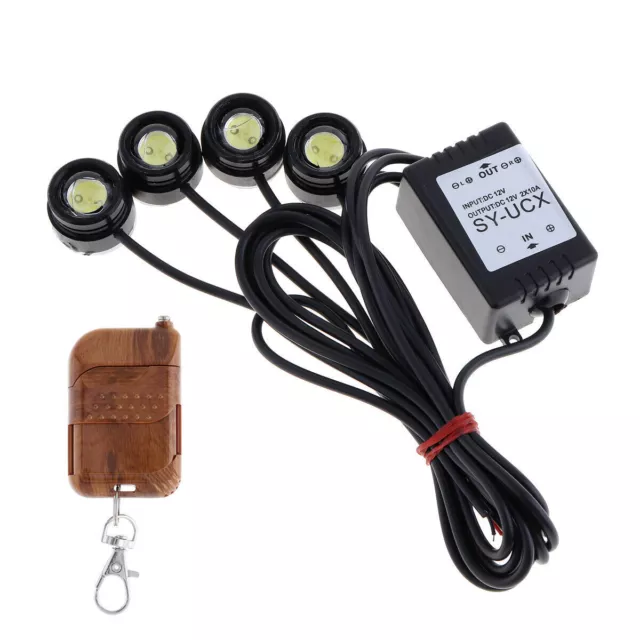 4 in1 LED Auto EagleEye Strobe Flash Warnung Kühlergrill Licht mit Fernbedienung