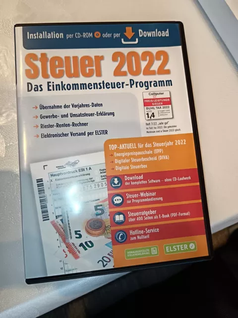 Steuer CD 2022 Einkommenssteuer Steuern Steuererklärung Steuerprogramm Aldi 22