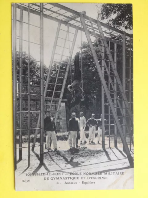 cpa JOINVILLE le PONT Ecole Militaire de GYMNASTIQUE et d'ESCRIME Anneaux