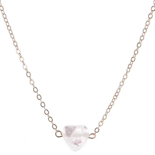 Sweet Heart Shape Alloy Plating Women’s Pendant Necklace Gold chain OS NWT