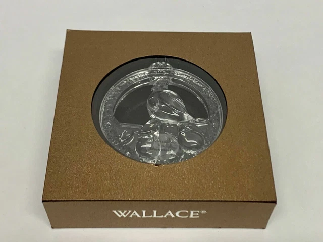 Wallace Crystal Holiday Ornament Partridge in a Pear Tree 12 Days of Christmas