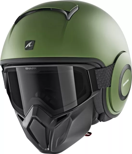 Casque de Moto Shark STREET DRAK Vert TAILLE S