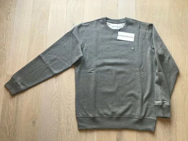Felpa Grigia Uomo Calvin Klein Jeans Taglia 2Xl Nuova Con Etichetta