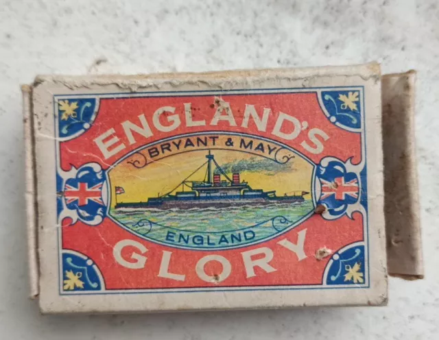 Vintage England's Glory Bryant & May Matches Matchbox Original No 23 VGC