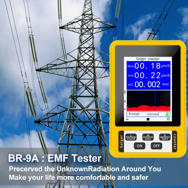 Geiger Counter Détecteur De Rayonnement Nucléaire X-Ray β γ Dosimètre Moniteur 2