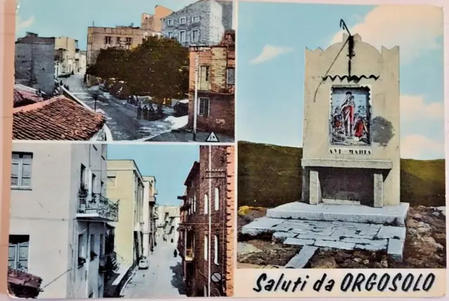 1968 - Saluti da Orgosolo - 3 Vedute diverse  , cartolina epoca