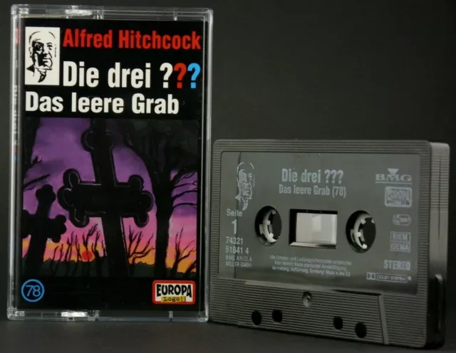 Die drei ??? 78 Fragezeichen Das leere Grab Europa logo schwarz MC 333