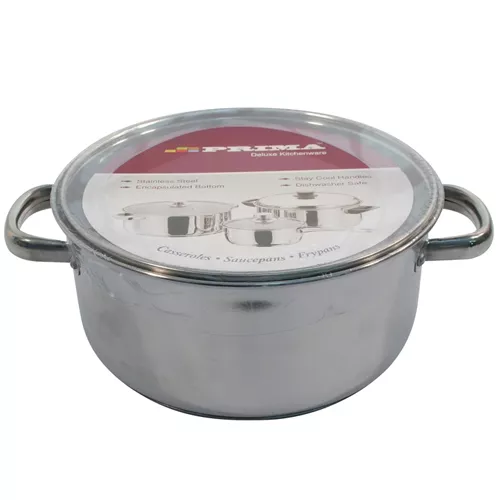Casserole Dish Saucepan Pot Handle Stock Sauce Cookware Set Pan Stainless Steel