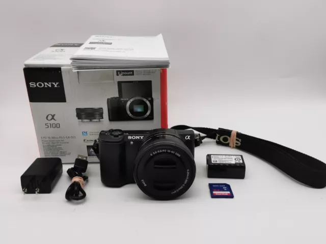 Sony Alpha A5100 24.3MP Mirrorless Camera w/ 16-50mm f3.5-5.6 OSS Lens- 6k Click