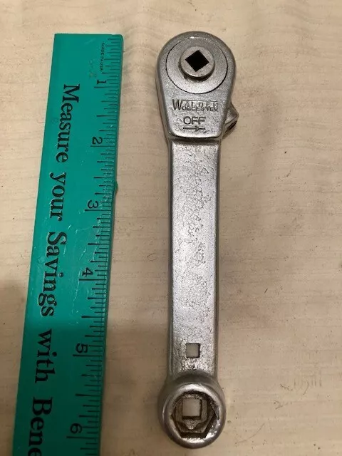 Vintage Walden 3119 Ratcheting Refrigeration HVAC Wrench 1/4" Drive Ratchet USA