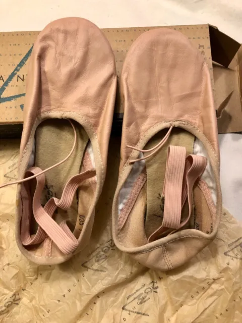 LEO’S DANCEWEAR BALLET ADULT SIZE 7 STRCH PINK LEATHER #035 SHOES Sz 7 NIB!