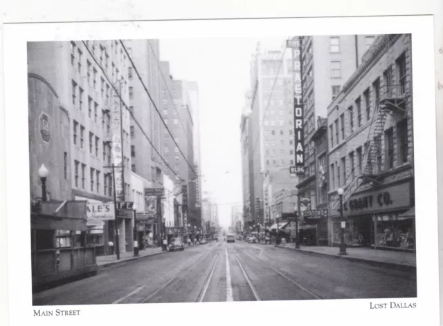 ~Post Card~*Texas-"Main Street" -1960's-  @ Dallas, Tx. {*X4}