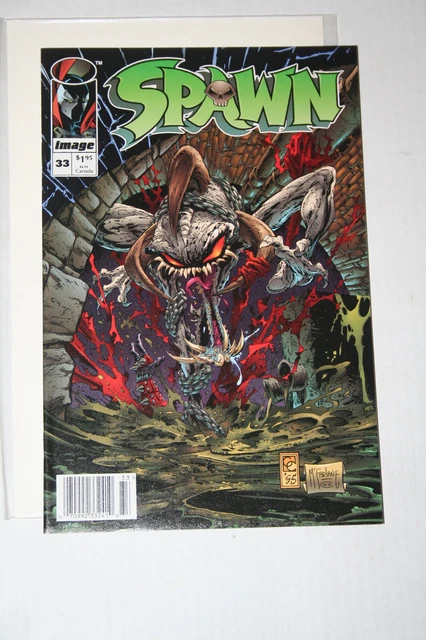 Spawn #33! 1995! VF/NM! Capullo! 1st Cameo of Freak! HTF Newsstand Variant!