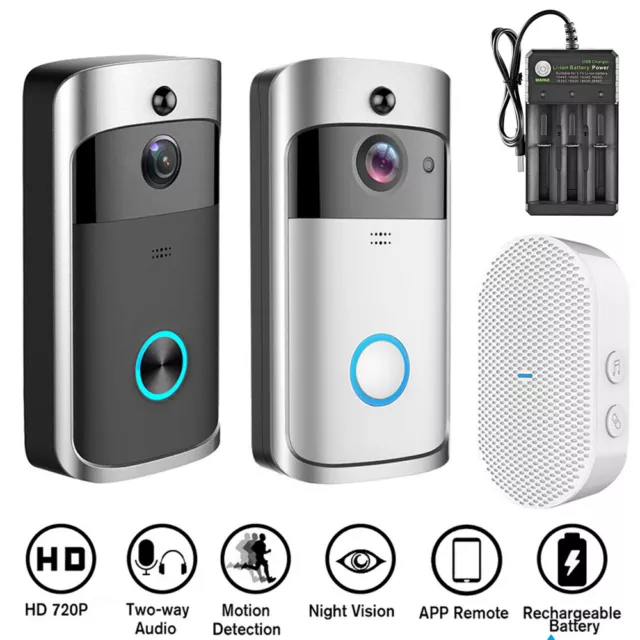 Wireless WiFi Video Doorbell Smart Phone Camera Door Bell  Intercom Security