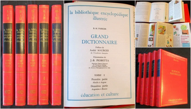 LA BIBLIOTHÈQUE ENCYCLOPÉDIQUE Illustrée. 5 Volumes. Tomes 1, 2, 3, 4